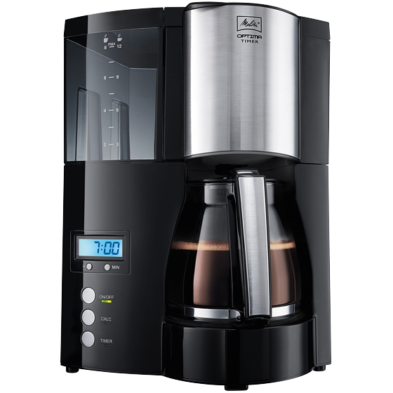 Melitta® Optima Timer Filter Coffee Maker front product view with white background